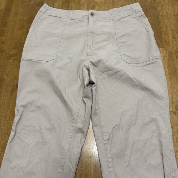 Pact jogger pants women's XL organic woven twill chino utility zippered hem - Picture 3 of 14